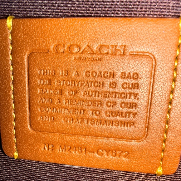 Coach Black Signature Leather Maggie Tote - Picture 4 of 4